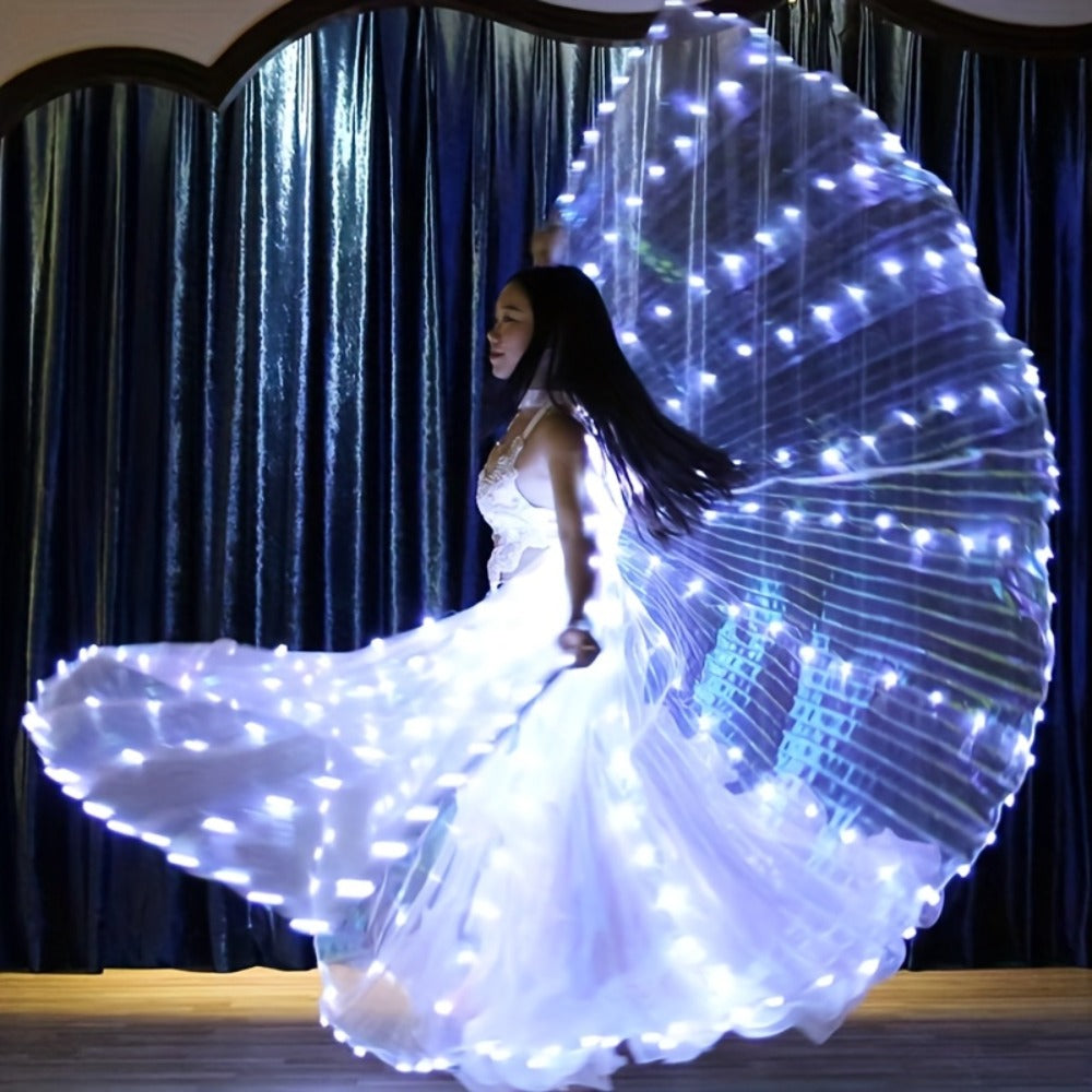 LED Feather Dance Costume Glowing Luminous with the Listed Color, Size or Set Options for Everyday Use