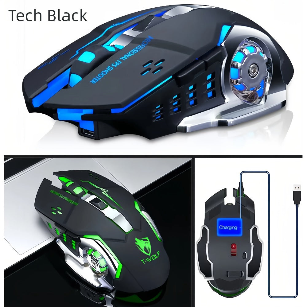 Wireless Gaming Mouse RGB Rechargeable T-WOLF 2.4GHz Large Mouse for PC Laptop Tablet Mac for an Everyday Personal Care Routine