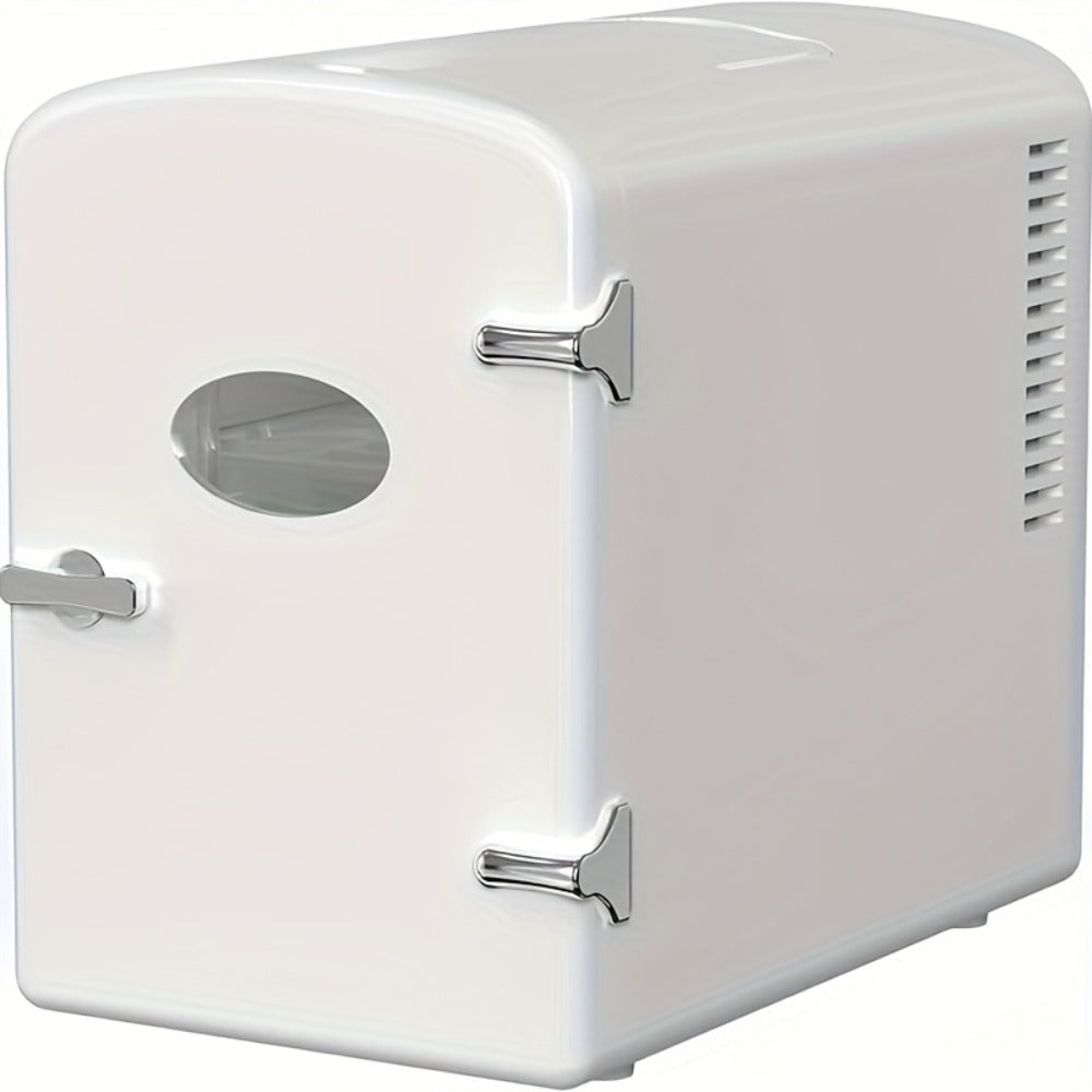Mini Fridge Portable Cooler & Warmer 9-Can 1.59 Gal with Window for Entryways, Bedrooms and Living Spaces