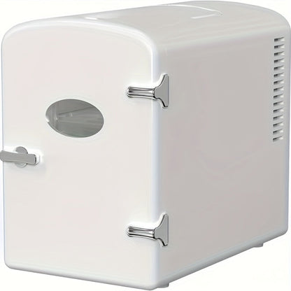 Mini Fridge Portable Cooler & Warmer 9-Can 1.59 Gal with Window for Entryways, Bedrooms and Living Spaces