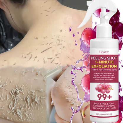 Grape & Malic Acid Exfoliating Gel for Face & Body, AHA Deep Cleansing Scrub, Removes Dead Skin Cells