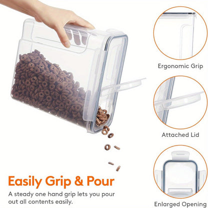 Pantry Jar Food Storage Organizer Eight-Piece Set with 84.54oz or 1.06-Gallon Canisters for Kitchen and Pantry Organization