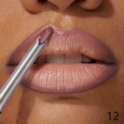 Precise Lip Liner Pencil 11 Shades Matte Waterproof Non-Fading Smooth Glide Long-Lasting All Day Wear Lip Outliner for Fuller Lips All Skin