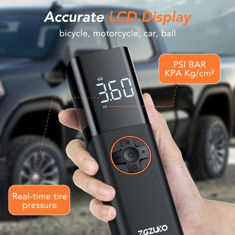 Tire Inflator Air Compressor 150PSI 12V DC Corded with LCD Display, Auto Shut-Off, 4 Preset Modes
