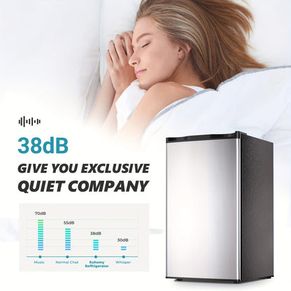 Mini Fridge with Freezer 1.7/3.5 Cu.Ft - Compact Refrigerator with Adjustable Thermostat, Energy Saving