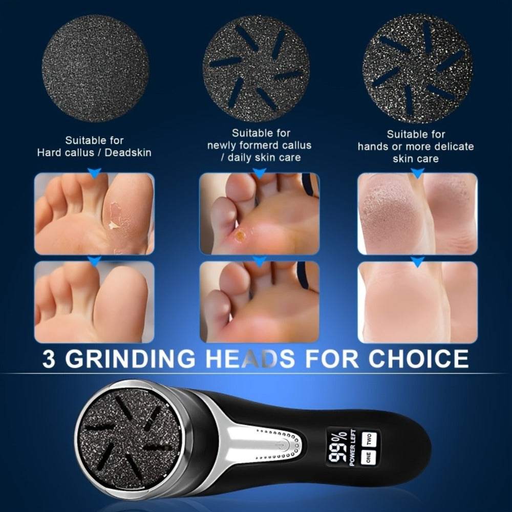 Electric Foot Callus Remover with 10pcs Pedicure Set, IPX7 Rechargeable Foot Grinder for Home and Salon Manicures
