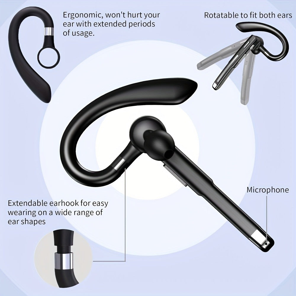 Single-Sided Wireless Earbud ENC Noise Cancelling Mic Comfortable In-Ear Type-C for Bedside Audio, Alarms and Room Entertainment