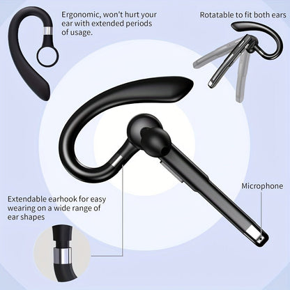 Single-Sided Wireless Earbud ENC Noise Cancelling Mic Comfortable In-Ear Type-C for Bedside Audio, Alarms and Room Entertainment
