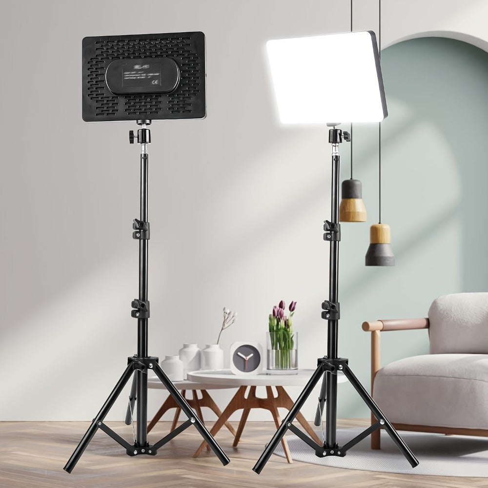 ZOMEI 10in LED Square Light Kit with 43.3in Tripod Stand & Phone Holder - Dimmable 3000K-6000K for an Everyday Personal Care Routine