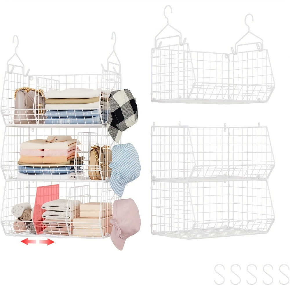 Hanging Laundry Basket Organizer 3pcs – Foldable Laundry Bag with 360° Rotating Hook for Washing Machine & Drying Rack