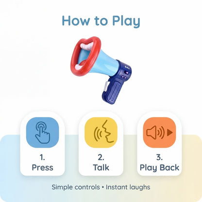 Voice Changer Megaphone Toy for Kids, Funny Big Mouth Handheld Megaphone with Multi Sound Effects