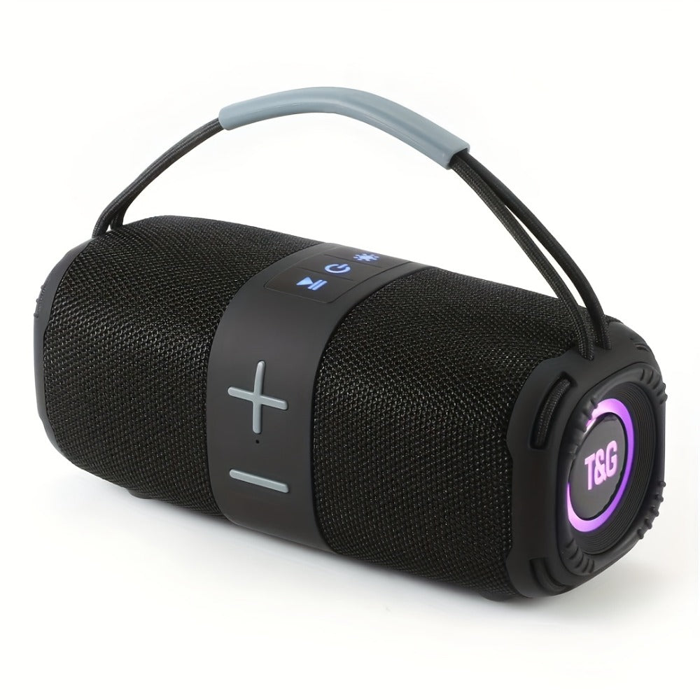 Portable Bluetooth Speaker TG668 Model with IPX4, LED Breathing Light, TWS, FM, USB, TF and AUX