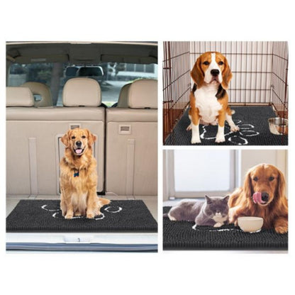 Chenille Doormat Absorbent Non-Slip Washable Indoor Outdoor Mat – Soft Shaggy Entryway Rug for Muddy Paws