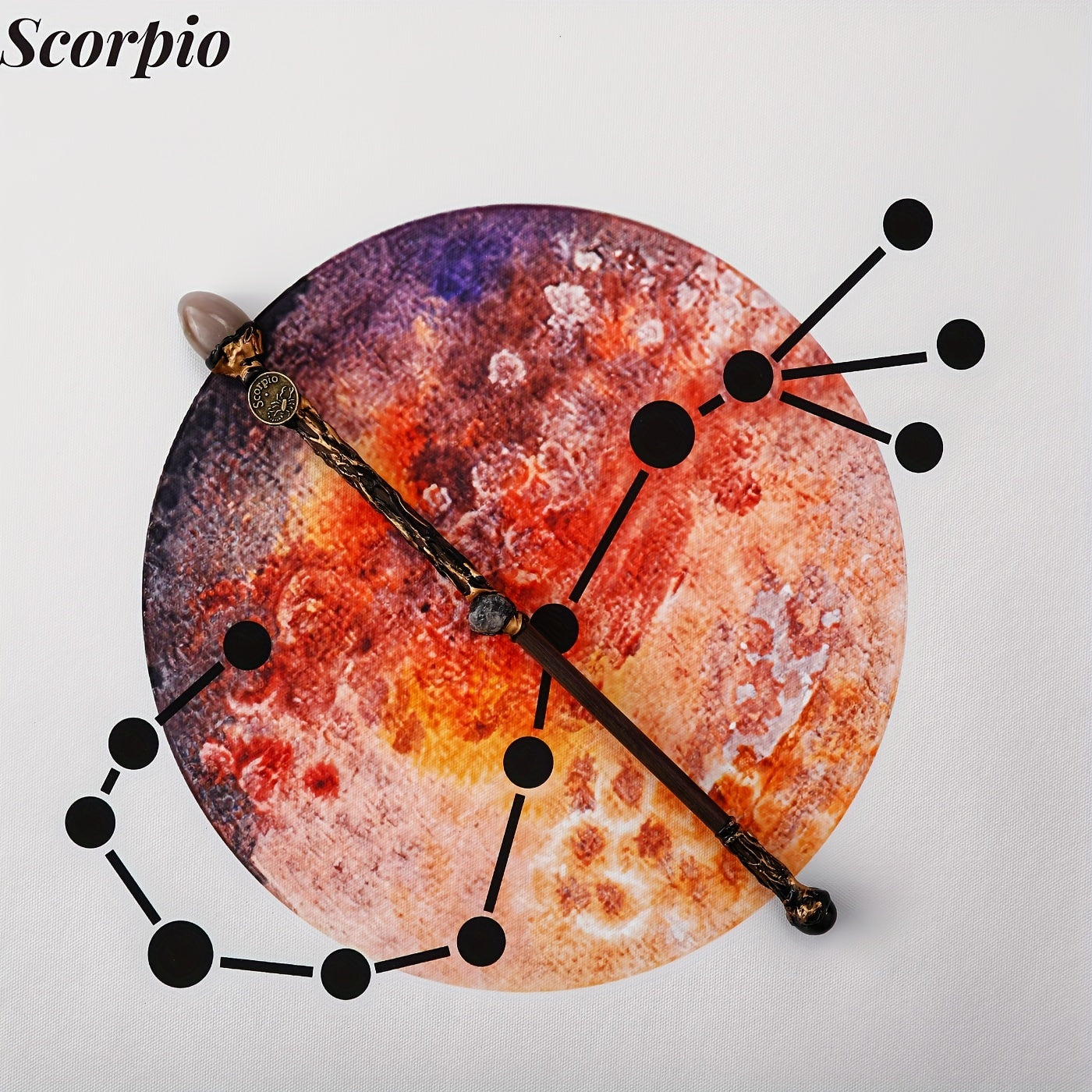 Zodiac Crystal Magic Wand with Gift Box – Handmade Astrology Wand All 12 Signs Aries Taurus Gemini Cancer Leo Virgo Libra Scorpio