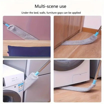 Dust Removal Brush Set of 6 with 5 Interchangeable Heads Washable Under Bed Furniture Sofa Floor Cleaning Brush Kit Soft Durable Extendable