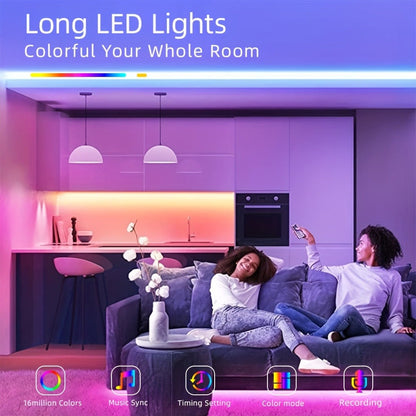 Smart RGB LED Strip Lights 10M 32FT Remote Control Color Changing Atmosphere Lights for Entryways, Bedrooms and Living Spaces