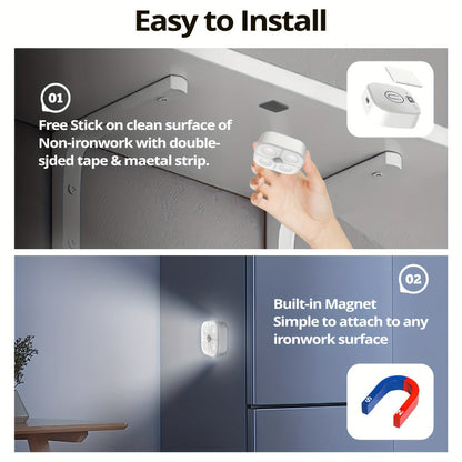 Puck Lights Rechargeable RGB with Charging Station - Motion Sensor Under Cabinet Lighting for Home Cooking, Dining and Outdoor Meals