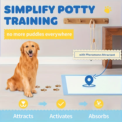 Bulk Pet Pee Pads 50 to 400-Count – Super Absorbent Leak-Proof Disposable Training Pads 23.6"x23.6" | For Dogs, Puppies