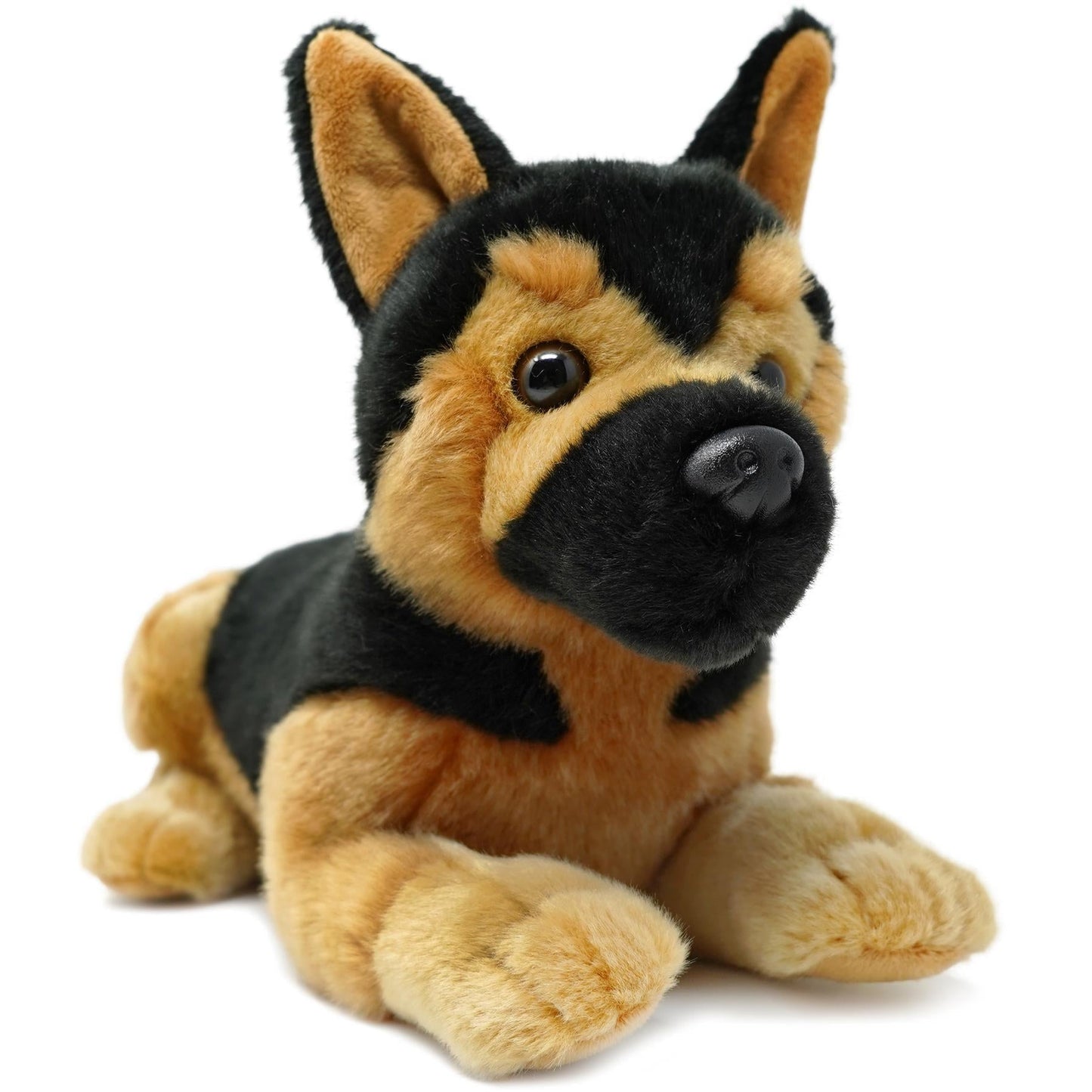 Stuffed Animal Gretchen German Shepherd in 15-Inch Scale with Realistic Seated Dog Design and Soft Fabric