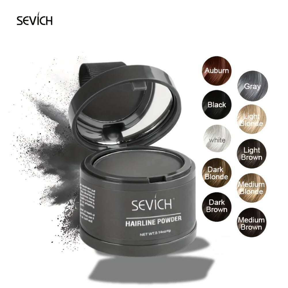 Thinning Hair Root Coverage Powder with Brush, Instant Hairline Concealer Natural Shadow Effect