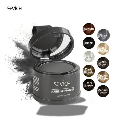 Thinning Hair Root Coverage Powder with Brush, Instant Hairline Concealer Natural Shadow Effect