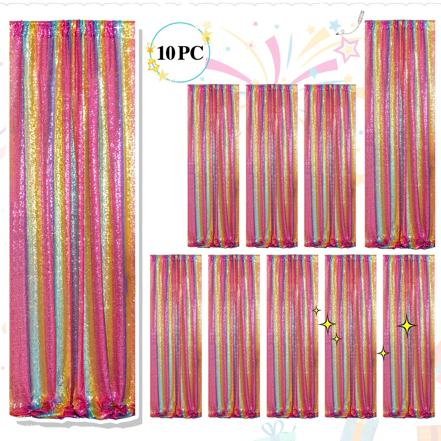 Sequin Backdrop Curtains 2FTx8FT Glitter Photography Background Panels for Party Wedding Birthday for an Everyday Personal Care Routine