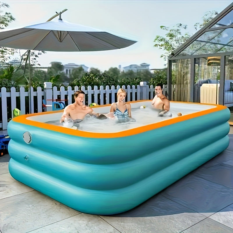 Inflatable Pool, Large Family Backyard Outdoor Summer Party Kids for Garden, Patio and Yard Use