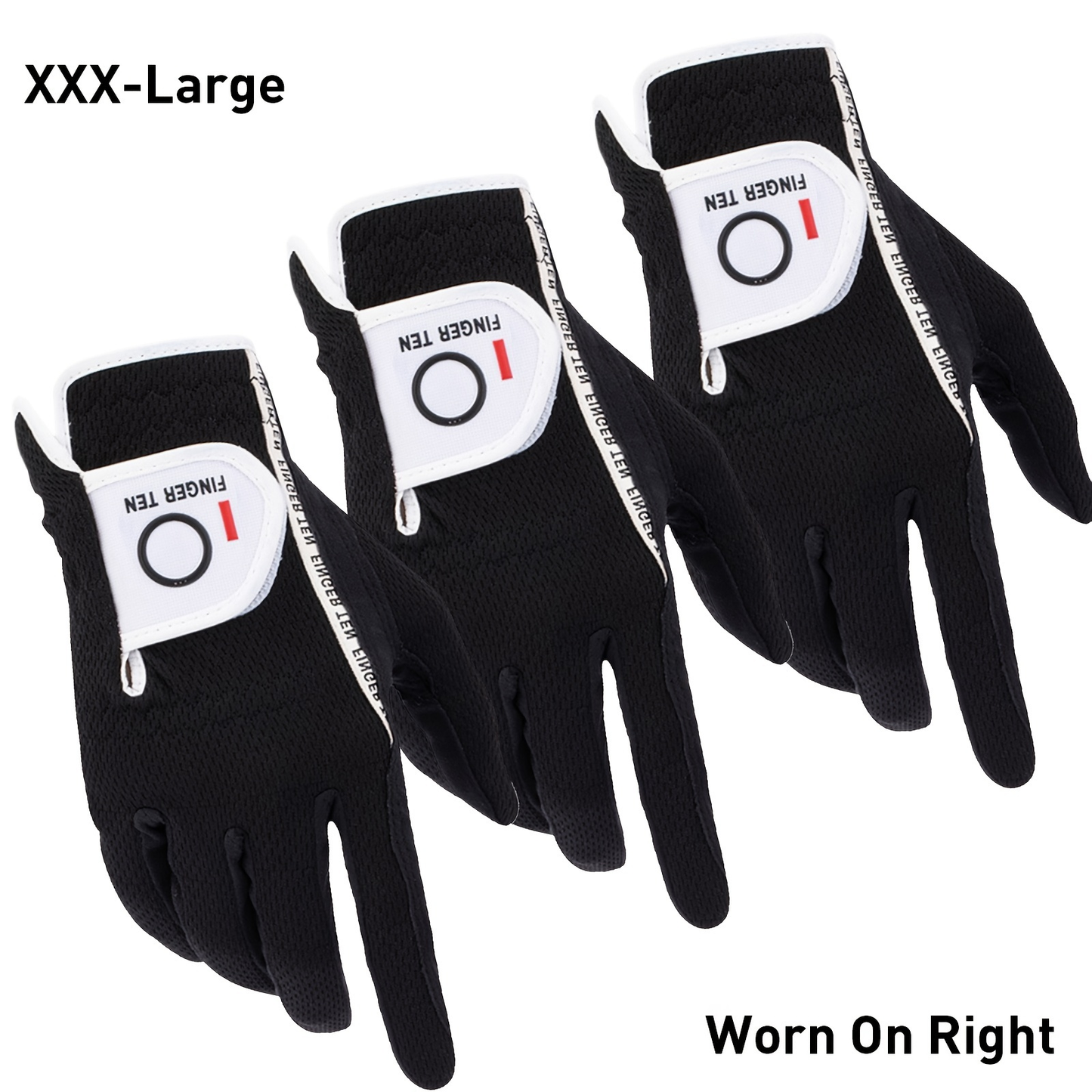 Wet Weather Golf Gloves Rain Grip 3-Pack for Men | Breathable Water-Resistant Golf Gloves for Left & Right Hand