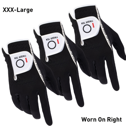 Wet Weather Golf Gloves Rain Grip 3-Pack for Men | Breathable Water-Resistant Golf Gloves for Left & Right Hand