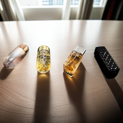 Perfume Gift Set 4 Pieces Travel Size Mini Spray – Long Lasting Fresh Floral Fragrance for Women and Men Unisex Portable Set Mother's Day
