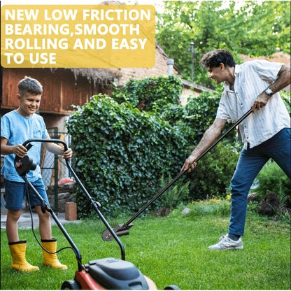Lawn Punch Aerator 17" Heavy-Duty Metal Roller with Bearing Design, 60" Long Handle for Effortless Weeding & Aeration