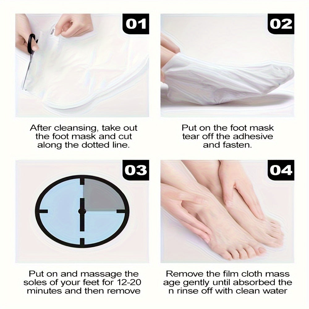 Lavender Foot Mask Socks Deep Hydrating Moisturizing Foot Care Treatment – Soft Smooth Skin, Portable Home Travel Spa