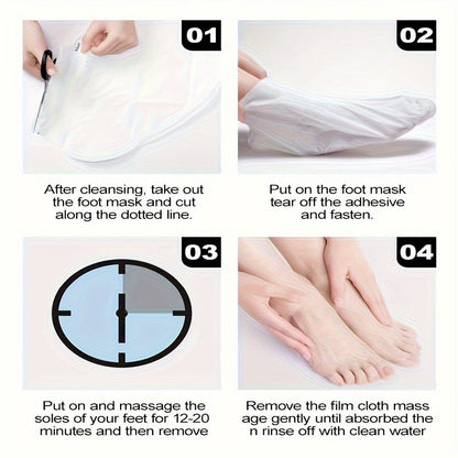 Lavender Foot Mask Socks Deep Hydrating Moisturizing Foot Care Treatment – Soft Smooth Skin, Portable Home Travel Spa