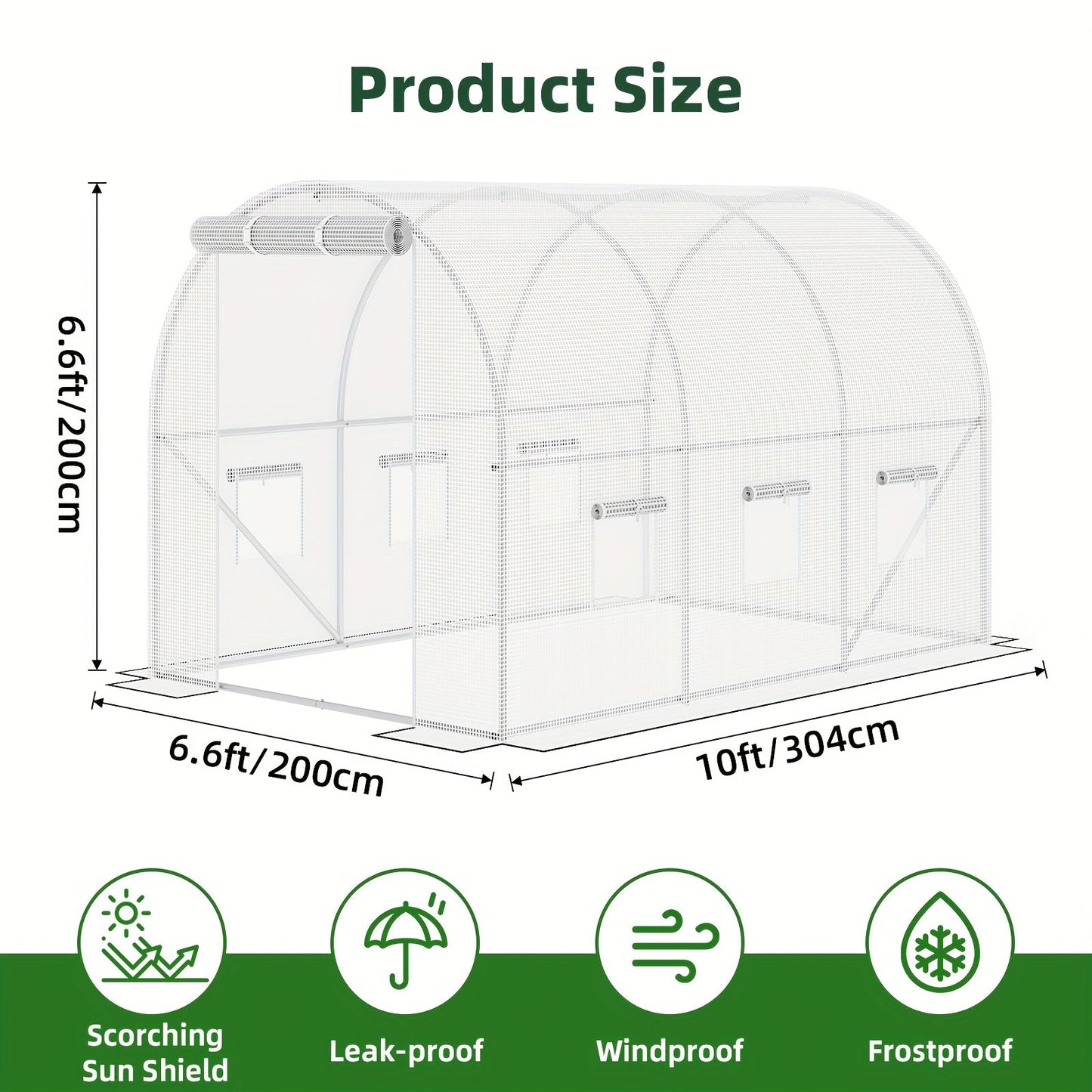 Garden Greenhouse Shelves 3/4-Layer Iron Frame with Durable PE Cover, Portable Indoor Outdoor Plant Greenhouse for Seedlings