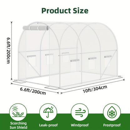 Garden Greenhouse Shelves 3/4-Layer Iron Frame with Durable PE Cover, Portable Indoor Outdoor Plant Greenhouse for Seedlings