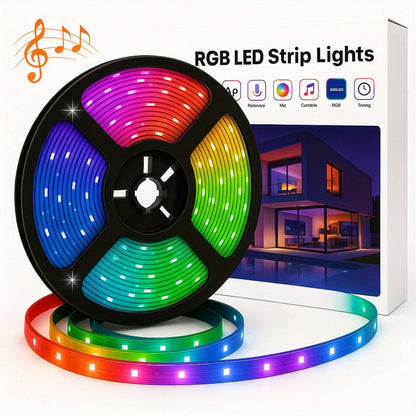 LED Strip Light SETONR RGB 100ft/30m with USB Power, App and 44-Key Remote, Music Sync and Timer Controls