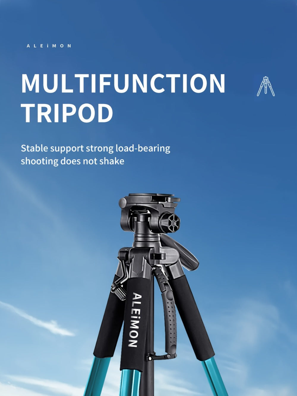 Camera Tripod 74 Inch Aluminum Alloy with Dual Quick Release Plate, Phone Clip & Carrying Bag, Professional Stand for DSLR