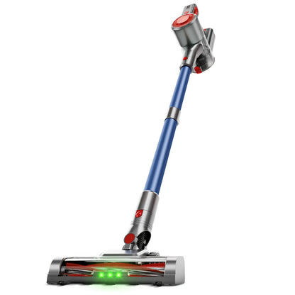 Cordless Stick Vacuum Cleaner 51-68KPa 3-Speed LED Floor Brush 45-Min Runtime Detachable Lightweight for Pet Hair Carpet Hard Floor
