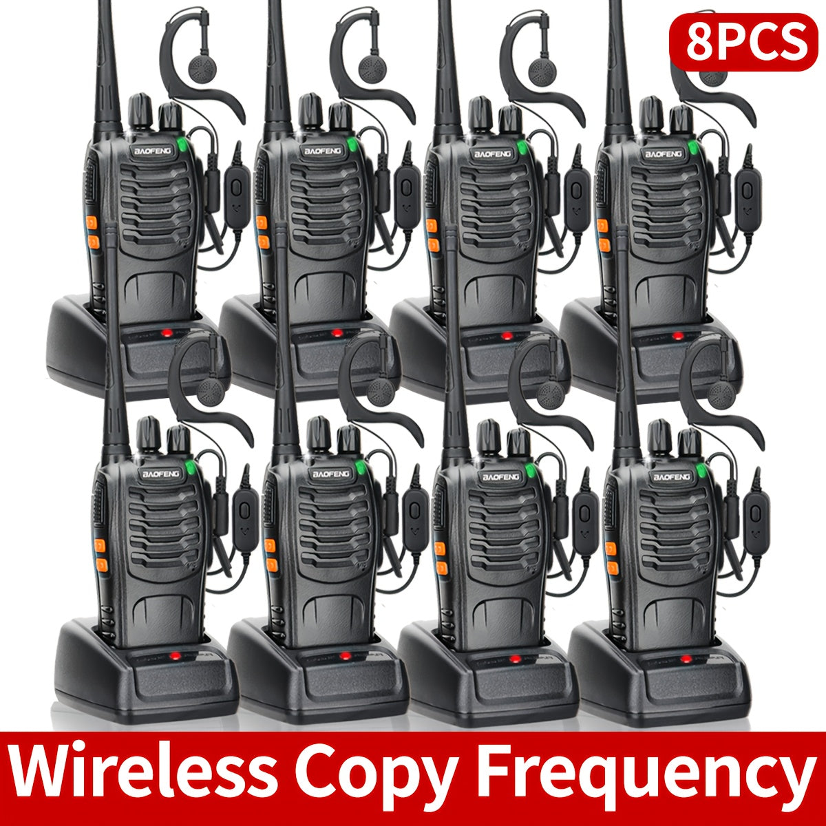 Baofeng Long Range Walkie Talkies for Adults with Earpieces 16 Channel Rechargeable Two Way Radio VOX for a Home Lash Beauty Routine