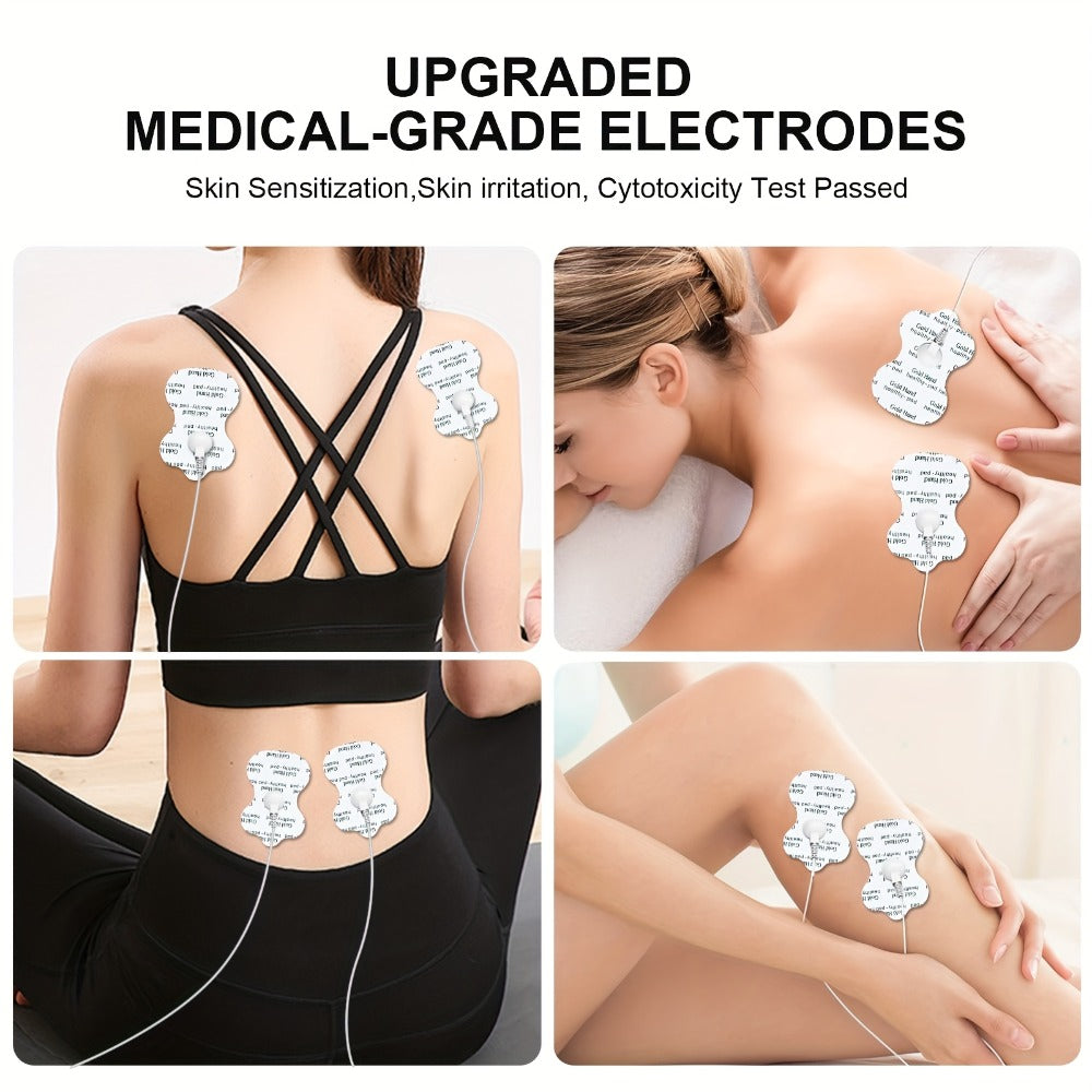 TENS EMS Electrode Pads 35mm Snap Reusable Replacement Pads Highly Conductive Latex Free for Entryways, Bedrooms and Living Spaces