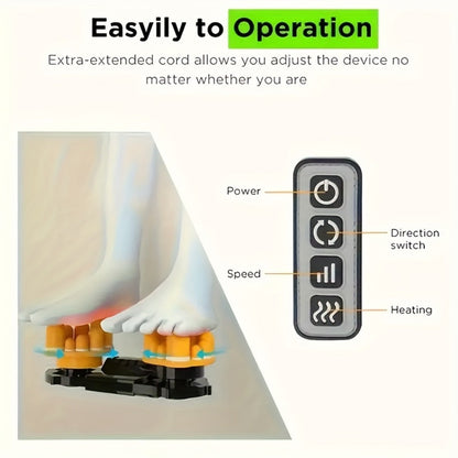 Foot Massager with Heat Compression Air Pressure for Athletes Blood Circulation Muscle Relaxation Electric Foot Massage Machine Father's Day