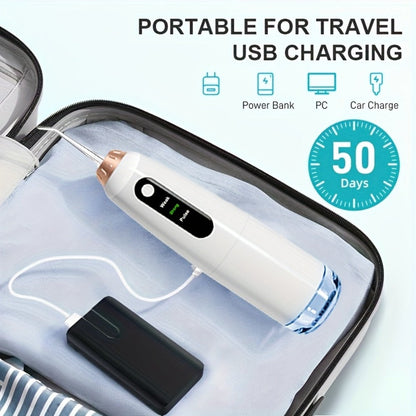 Water Flosser Oral Care Kit, 3-Mode Portable Electric Dental Cleaner, USB Rechargeable, 4-Function Nozzle