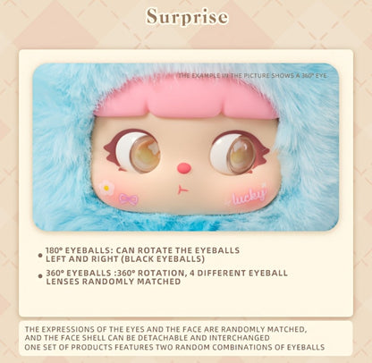 Plush Toy Kawaii Rabbit with Detachable Face Panel and Assorted Character Styling for Display
