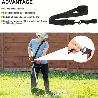 Weed Trimmer Shoulder Strap 2-Pack Upgraded Metal Clip Compatible with EGO Greenworks Leaf Blower Shrub Trimmer String Trimmer Harness