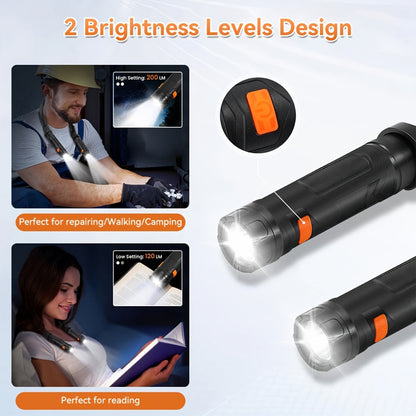 Hands-Free Neck Light LED Wearable Reading Light with Magnetic Base & Flexible Design, Portable Book Light for Reading