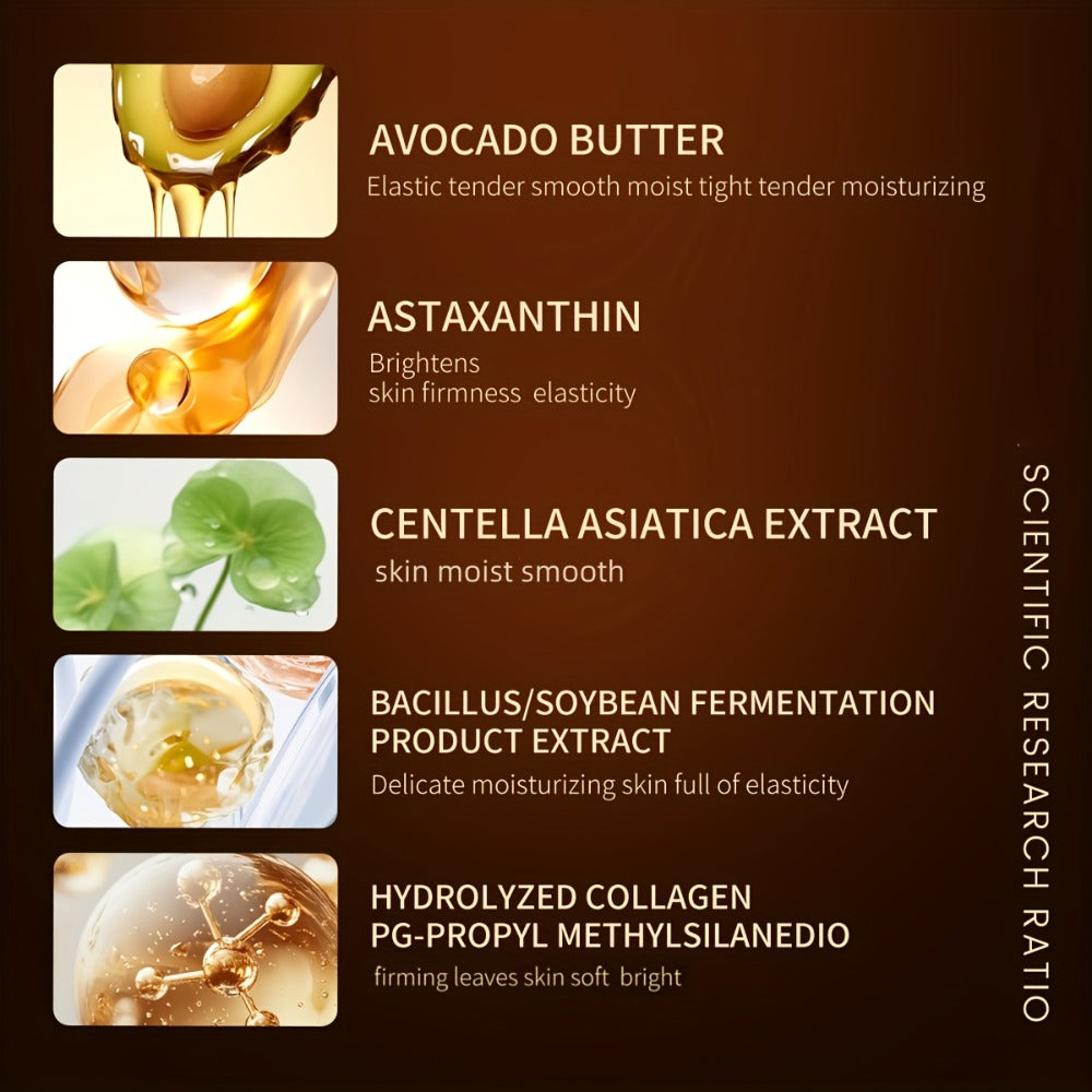 Face Cream Cordyceps Collagen 50g Formula with Squalane, Glycerin and Alcohol-Free Bottle Format