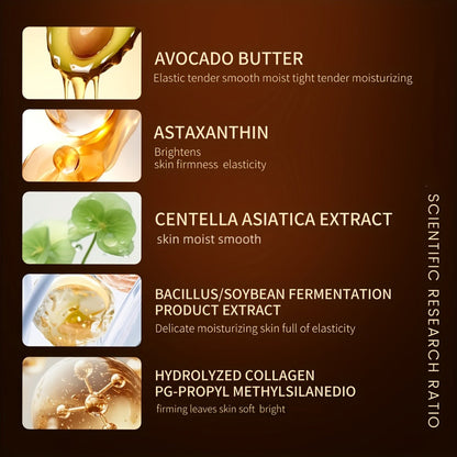 Face Cream Cordyceps Collagen 50g Formula with Squalane, Glycerin and Alcohol-Free Bottle Format