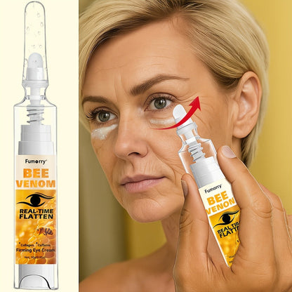 Bee Venom, Caffeine and Collagen Eye Cream Pen with White-and-Gold Body and Precision Dispenser Tip