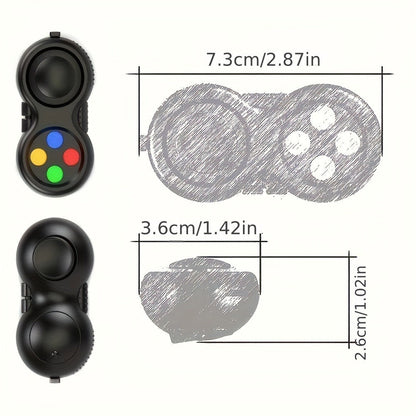 Handheld Fidget Controller Toy with Buttons, Roller, Switch and Seven-Color Checkout Assortment