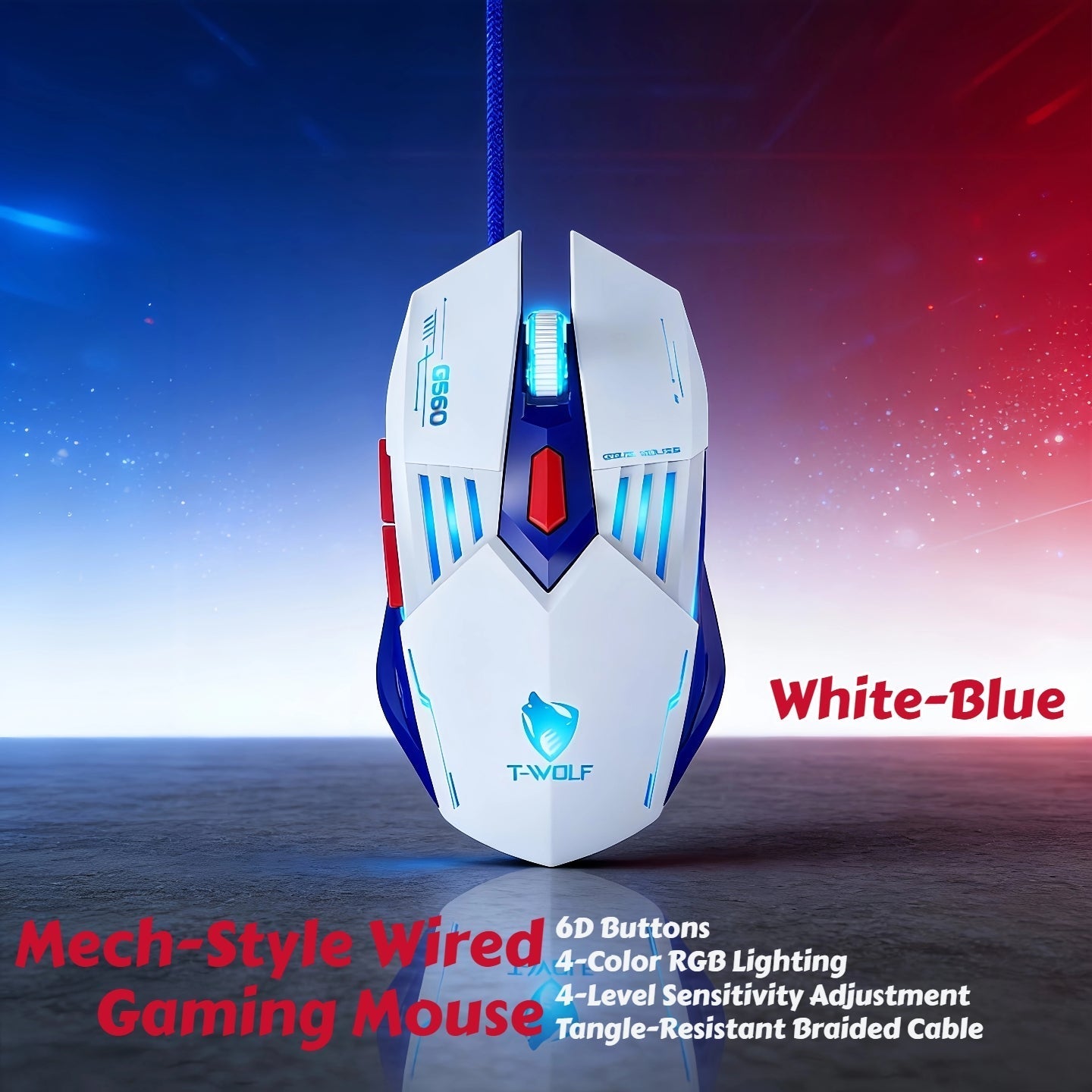 Programmable RGB Gaming Mouse Wired Pro-Grade with Turbo Click Multi-Mode DPI Sensitivity Dynamic for an Everyday Personal Care Routine